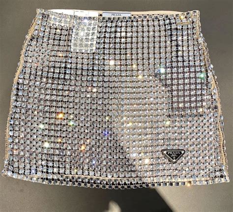 prada mini skirt diamond